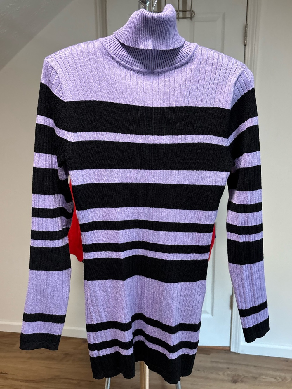 Stretchy ribbed knit turtleneck, Ashley Stewart size 10/12